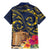 Tokelau Tokehega Day Family Matching Mermaid Dress and Hawaiian Shirt Coat of Arms with Polynesian Tattoo and Hibiscus