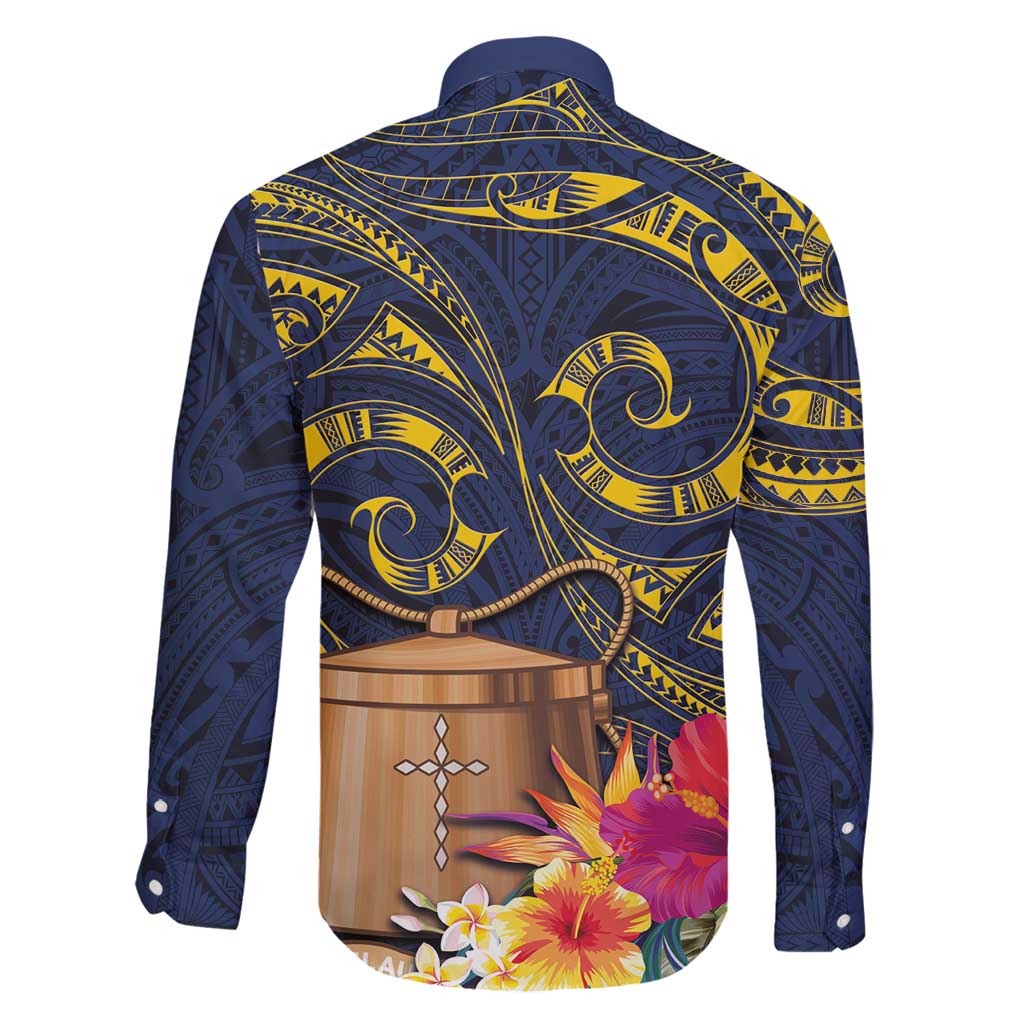 Tokelau Tokehega Day Family Matching Mermaid Dress and Hawaiian Shirt Coat of Arms with Polynesian Tattoo and Hibiscus LT03 - Polynesian Pride
