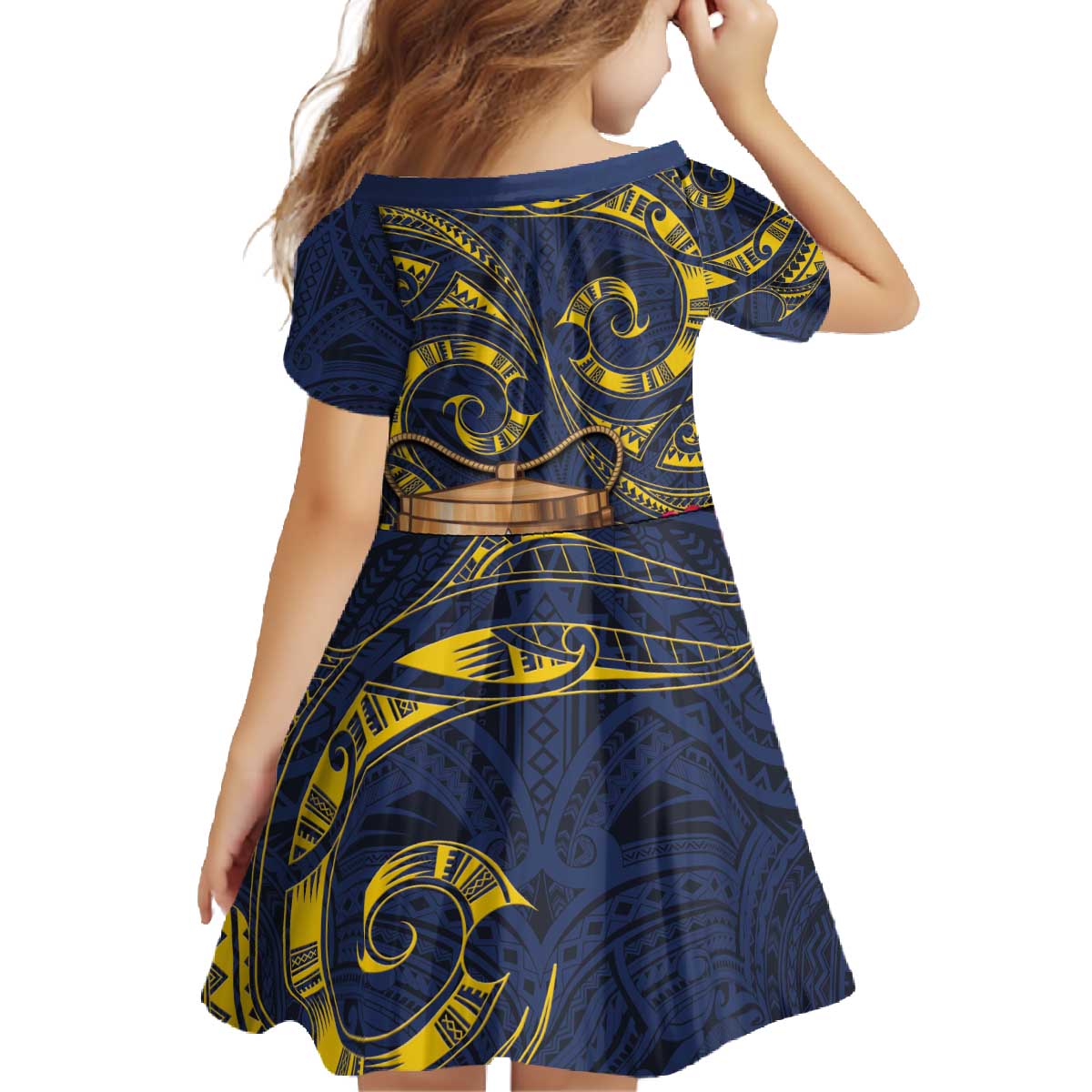 Tokelau Tokehega Day Family Matching Off The Shoulder Long Sleeve Dress and Hawaiian Shirt Coat of Arms with Polynesian Tattoo and Hibiscus LT03 - Polynesian Pride