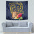 Tokelau Tokehega Day Tapestry Coat of Arms with Polynesian Tattoo and Hibiscus