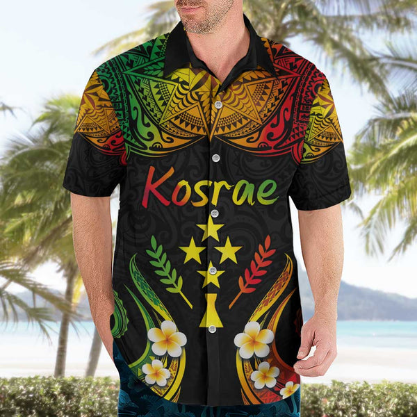 Kosrae Custom Personalised T-Shirt - Plumeria Polynesian Vibe Gold main image 0