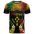 Personalised Kosrae Liberation Day T Shirt Polynesian Tattoo and Plumeria Reggae Color