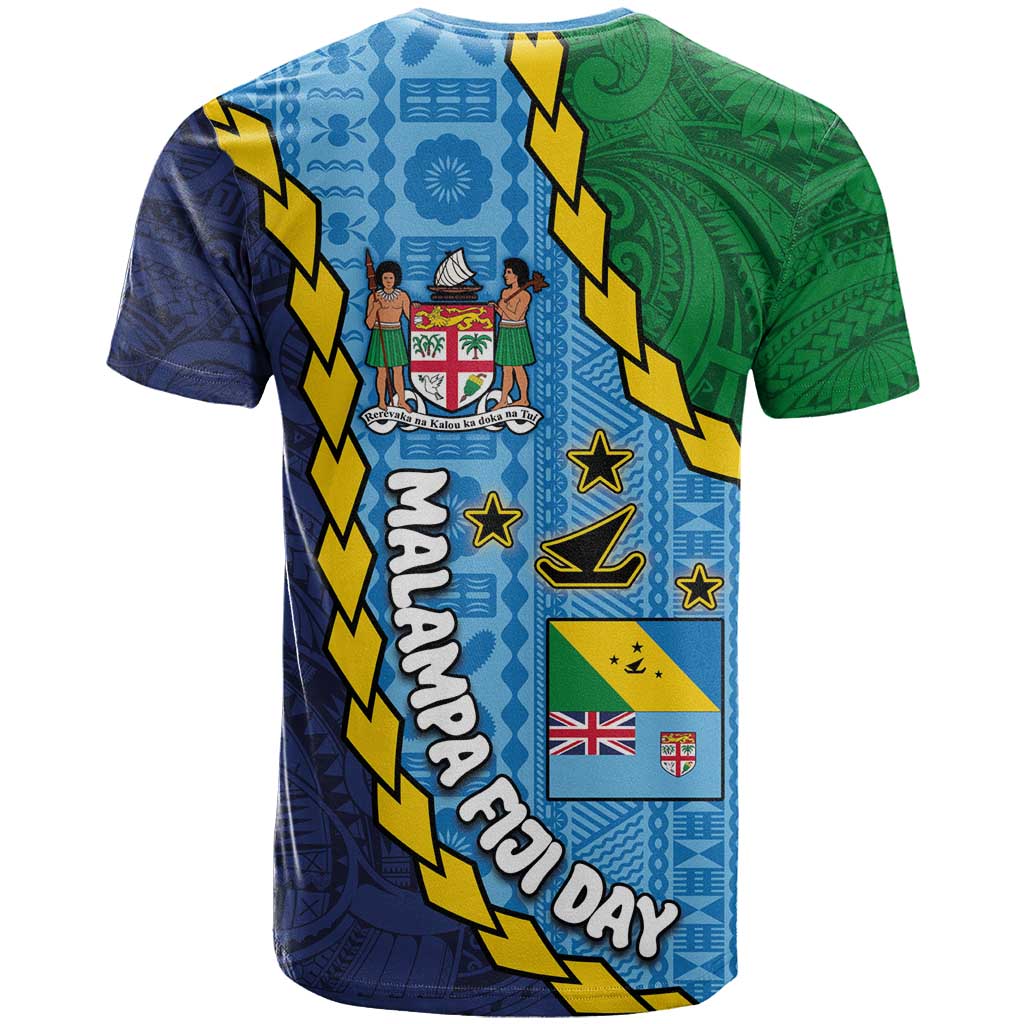Malampa Fiji Day T Shirt National Symbols with Tapa Tribal and Polynesian Tattoo