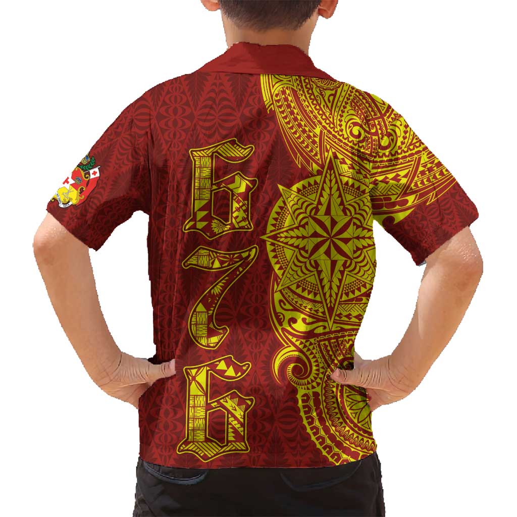 Tonga 676 Ngatu Tribal Tattoo Family Matching Tank Maxi Dress and Hawaiian Shirt LT03 - Polynesian Pride