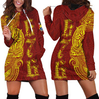 Tonga 676 Ngatu Tribal Tattoo Hoodie Dress
