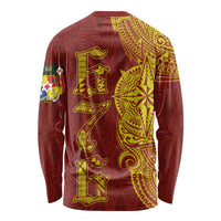 Tonga 676 Ngatu Tribal Tattoo Long Sleeve Shirt LT03 - Polynesian Pride