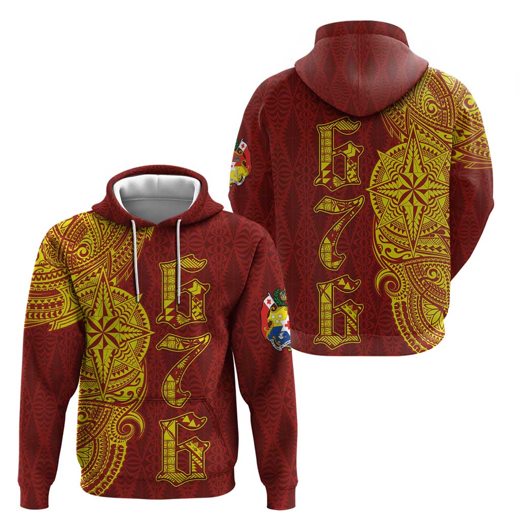 Tonga 676 Ngatu Tribal Tattoo Zip Hoodie