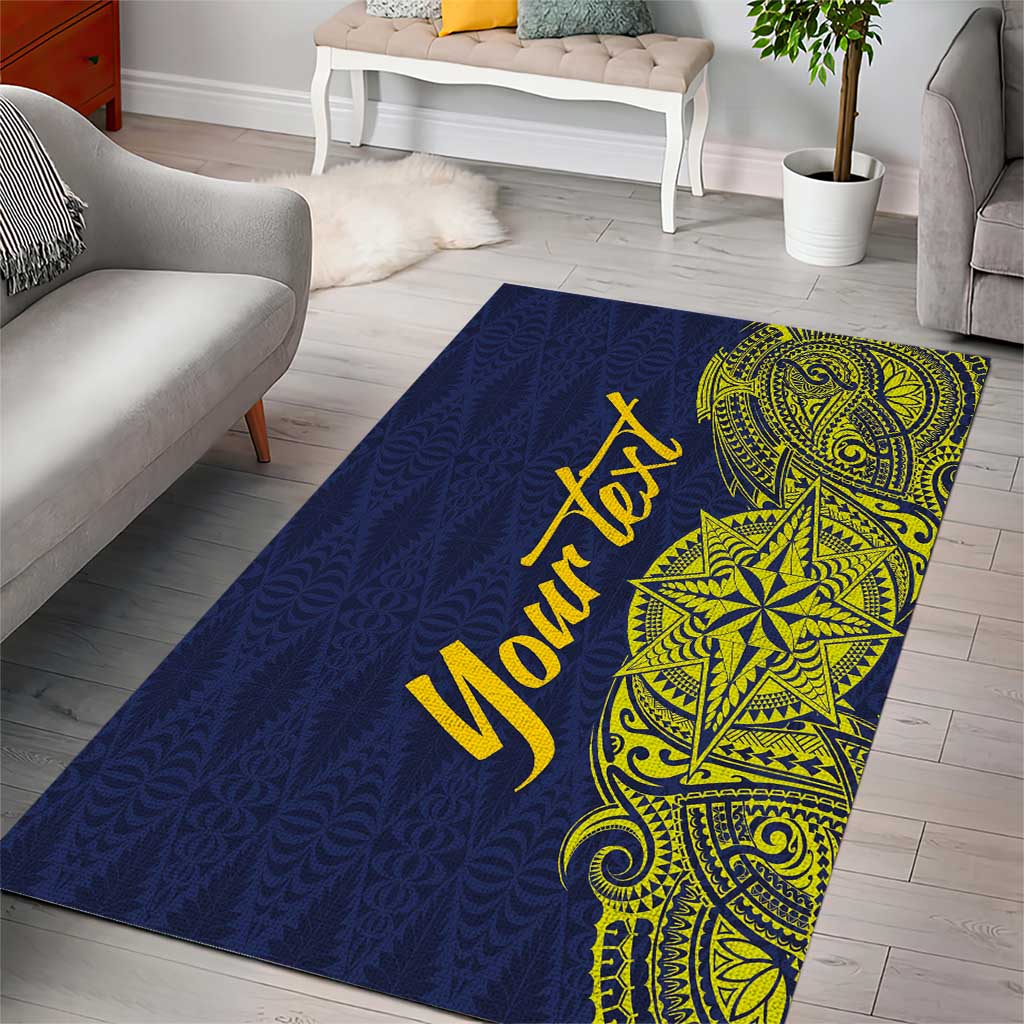 Personalised Tokelau Classic Ngatu Motifs Area Rug LT03 - Polynesian Pride