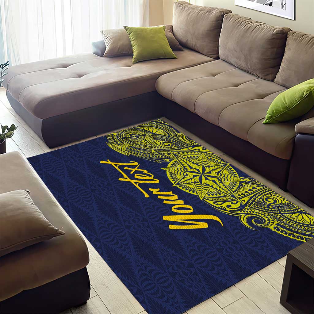 Personalised Tokelau Classic Ngatu Motifs Area Rug LT03 - Polynesian Pride
