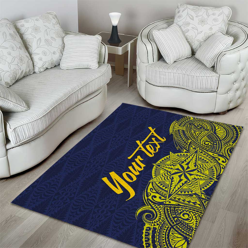 Personalised Tokelau Classic Ngatu Motifs Area Rug LT03 - Polynesian Pride