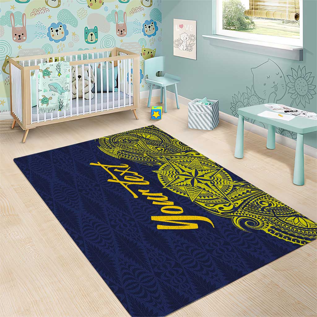 Personalised Tokelau Classic Ngatu Motifs Area Rug LT03 - Polynesian Pride