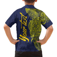 Personalised Tokelau Classic Ngatu Motifs Family Matching Off Shoulder Short Dress and Hawaiian Shirt LT03 - Polynesian Pride