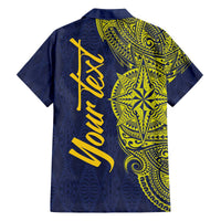 Personalised Tokelau Classic Ngatu Motifs Family Matching Off Shoulder Short Dress and Hawaiian Shirt LT03 - Polynesian Pride