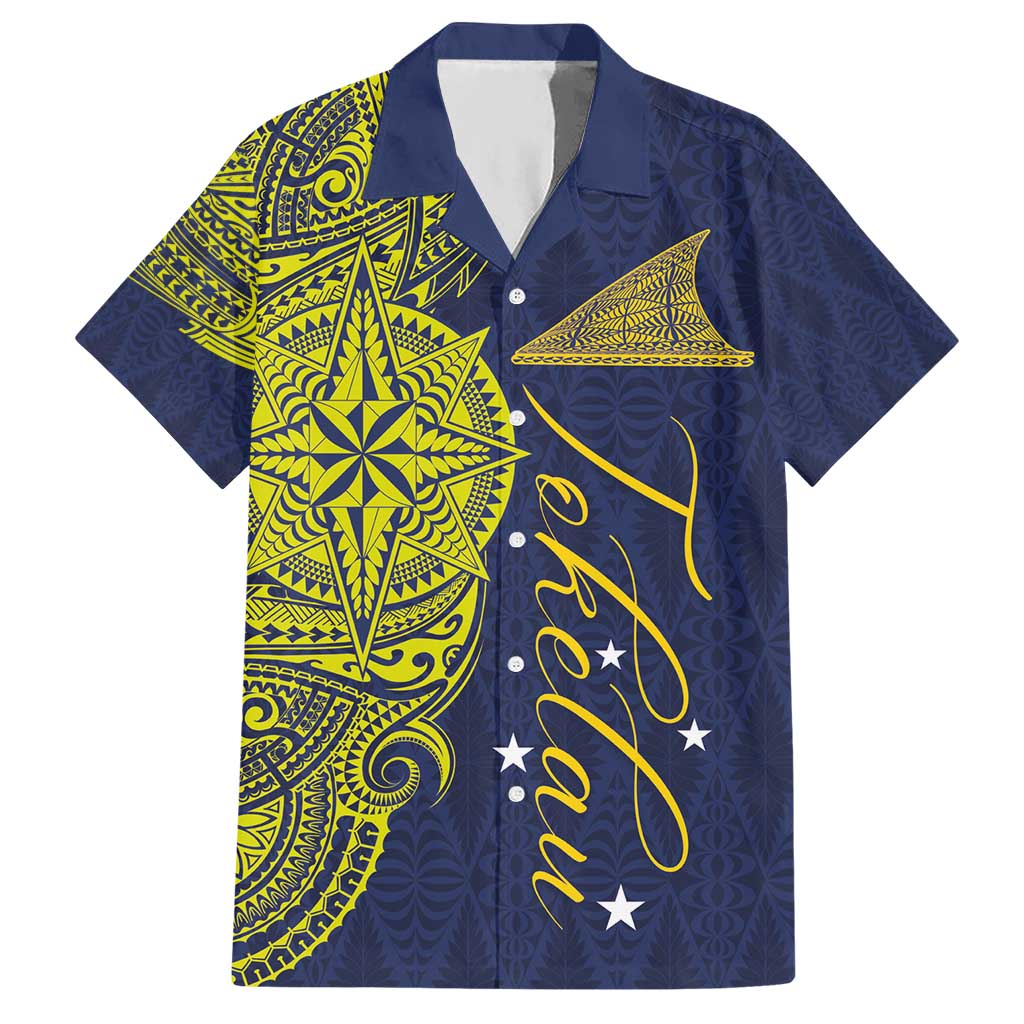 Personalised Tokelau Classic Ngatu Motifs Hawaiian Shirt LT03 Blue - Polynesian Pride