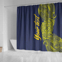 Personalised Tokelau Classic Ngatu Motifs Shower Curtain LT03 - Polynesian Pride
