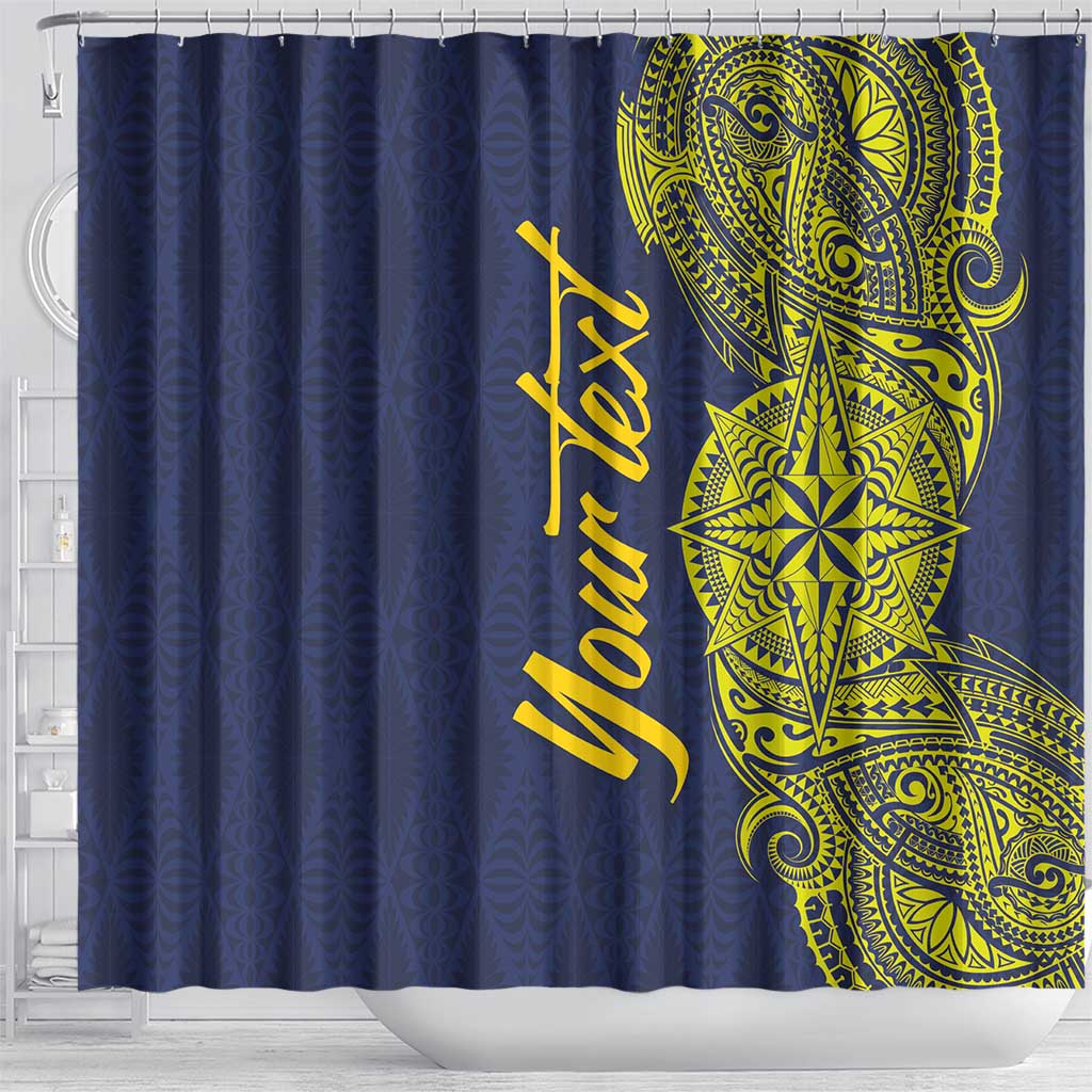 Personalised Tokelau Classic Ngatu Motifs Shower Curtain LT03 - Polynesian Pride
