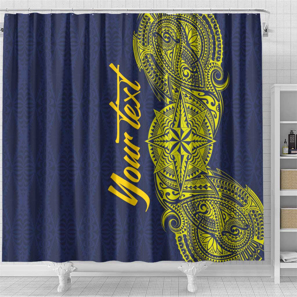 Personalised Tokelau Classic Ngatu Motifs Shower Curtain LT03 - Polynesian Pride