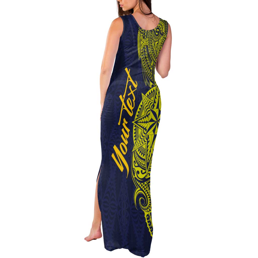 Personalised Tokelau Classic Ngatu Motifs Tank Maxi Dress LT03 - Polynesian Pride
