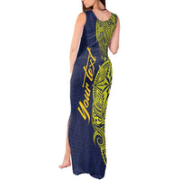 Personalised Tokelau Classic Ngatu Motifs Tank Maxi Dress LT03 - Polynesian Pride