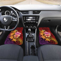 Hawaiian Hibiscus Turtle Tribal Polynesian Pattern Car Mats Colorful Color