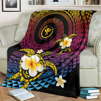 Hawaiian Plumeria Turtle Tribal Spiral Polynesian Tattoo Blanket Fanciful Color LT03 - Polynesian Pride
