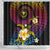 Hawaiian Plumeria Turtle Tribal Spiral Polynesian Tattoo Shower Curtain Fanciful Color