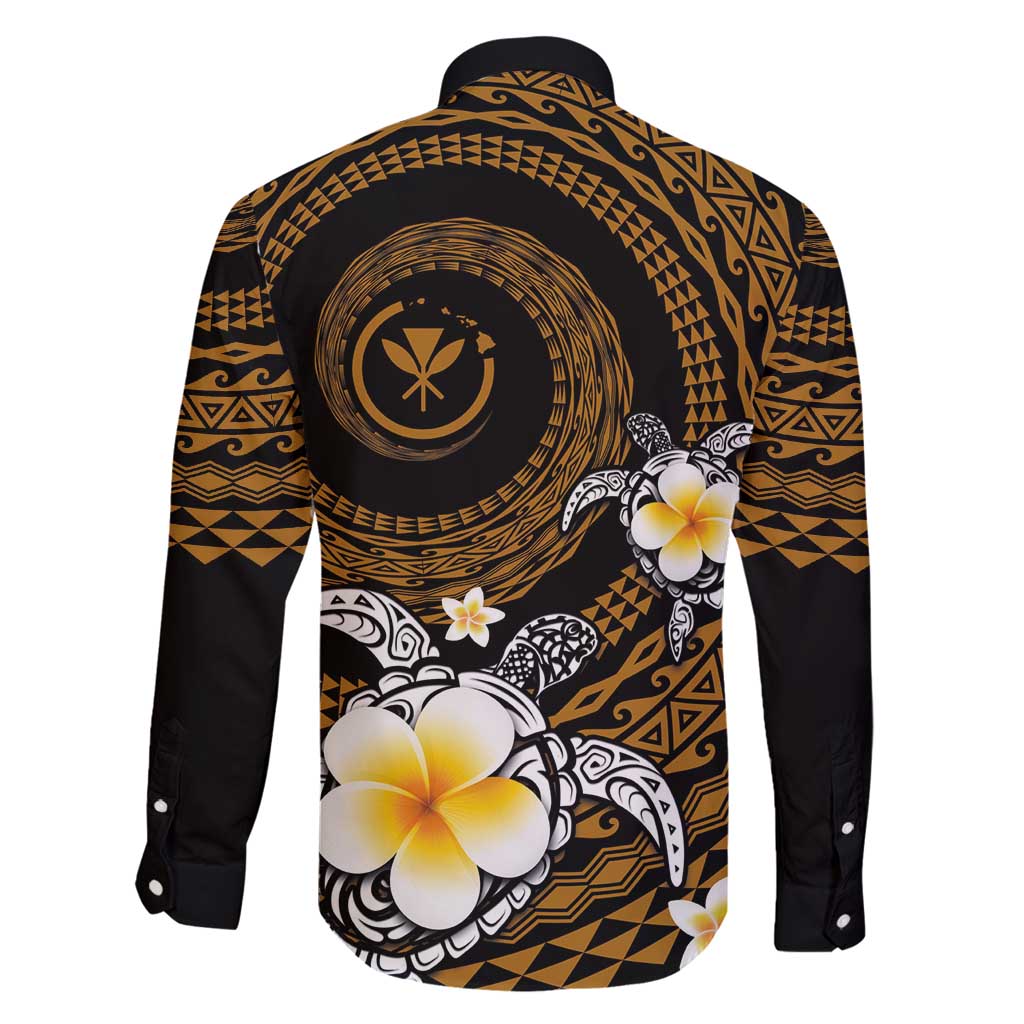 Hawaiian Plumeria Turtle Tribal Spiral Polynesian Tattoo Family Matching Mermaid Dress and Hawaiian Shirt Gold Color