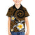 Hawaiian Plumeria Turtle Tribal Spiral Polynesian Tattoo Kid Hawaiian Shirt Gold Color