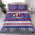 Custom American Samoa Christmas Bedding Set Samoan Coat of Arms and Cool Santa Ornament Style LT03 - Polynesian Pride