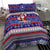 Custom American Samoa Christmas Bedding Set Samoan Coat of Arms and Cool Santa Ornament Style LT03 - Polynesian Pride