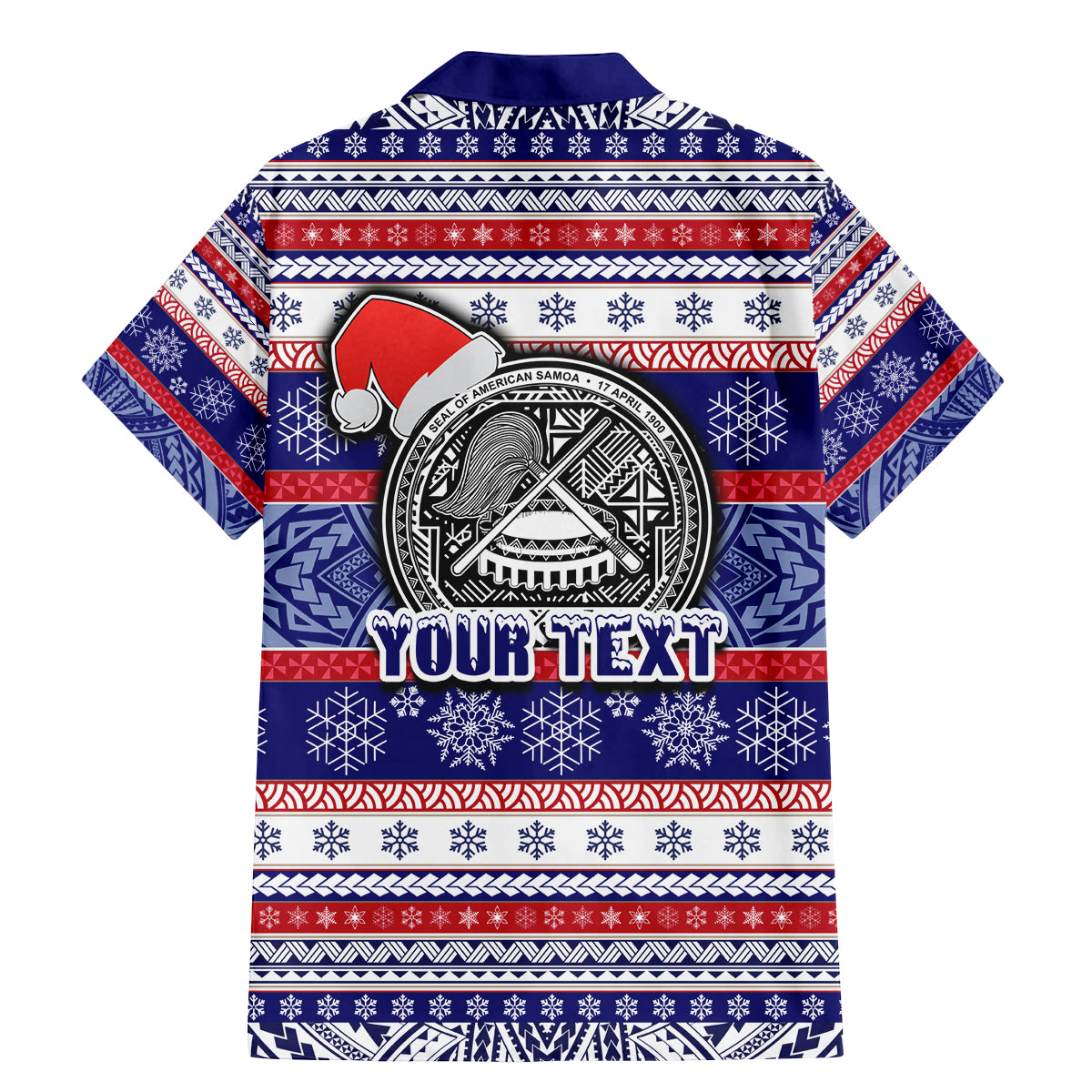 Custom American Samoa Christmas Family Matching Mermaid Dress and Hawaiian Shirt Samoan Coat of Arms and Cool Santa Ornament Style LT03 - Polynesian Pride