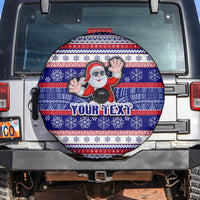 Custom American Samoa Christmas Spare Tire Cover Samoan Coat of Arms and Cool Santa Ornament Style LT03 - Polynesian Pride