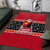 Papua New Guinea Christmas Area Rug Santa With Flag Of PNG Polynesian Tribal Xmas Vibe LT03 Red - Polynesian Pride