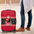 Papua New Guinea Christmas Luggage Cover Santa With Flag Of PNG Polynesian Tribal Xmas Vibe LT03 Red - Polynesian Pride