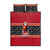 Papua New Guinea Christmas Quilt Bed Set Santa With Flag Of PNG Polynesian Tribal Xmas Vibe LT03 Red - Polynesian Pride