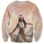 Woman Polynesian Tattoos Sweatshirt Tropical Flower - Peach Fuzz Color