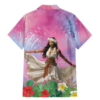 Woman Polynesian Tattoos Family Matching Mermaid Dress and Hawaiian Shirt Tropical Flower - Sweets Vibrant Color LT03 - Polynesian Pride