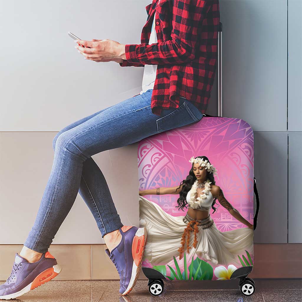 Woman Polynesian Tattoos Luggage Cover Tropical Flower - Sweets Vibrant Color LT03 - Polynesian Pride