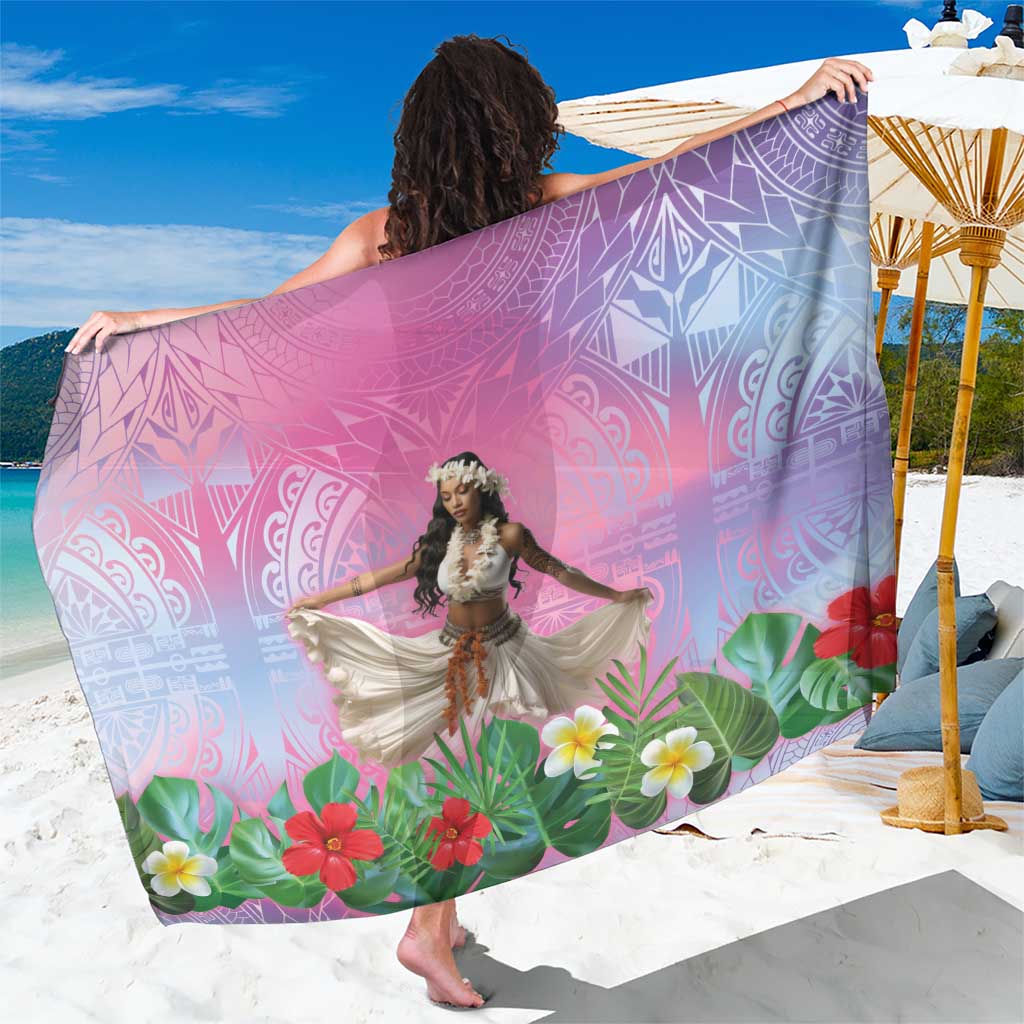 Woman Polynesian Tattoos Sarong Tropical Flower - Sweets Vibrant Color LT03 One Size 44 x 66 inches Vibrant Gradient - Polynesian Pride