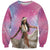 Woman Polynesian Tattoos Sweatshirt Tropical Flower - Sweets Vibrant Color
