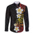Plumeria Family Matching Summer Maxi Dress and Hawaiian Shirt Polynesian Tribal Frangipani Sunset