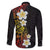 Plumeria Family Matching Summer Maxi Dress and Hawaiian Shirt Polynesian Tribal Frangipani Sunset