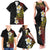 Plumeria Family Matching Tank Maxi Dress and Hawaiian Shirt Polynesian Tribal Frangipani Sunset