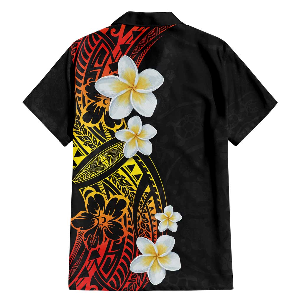 Plumeria Family Matching Tank Maxi Dress and Hawaiian Shirt Polynesian Tribal Frangipani Sunset LT03 - Polynesian Pride