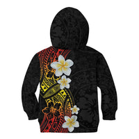 Plumeria Kid Hoodie Polynesian Tribal Frangipani Sunset