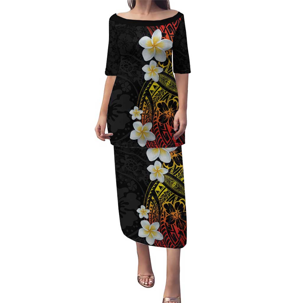 Plumeria Puletasi Polynesian Tribal Frangipani Sunset