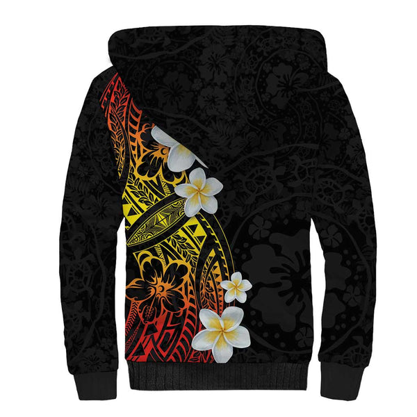 Tuvalu Hoodie - Tribal Plumeria Pattern main image 1