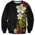 Plumeria Sweatshirt Polynesian Tribal Frangipani Sunset