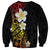 Plumeria Sweatshirt Polynesian Tribal Frangipani Sunset