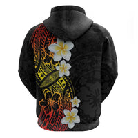 Plumeria Zip Hoodie Polynesian Tribal Frangipani Sunset LT03 - Polynesian Pride